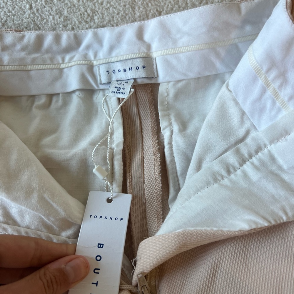 Topshop White and Cream Dress/Suit Pants